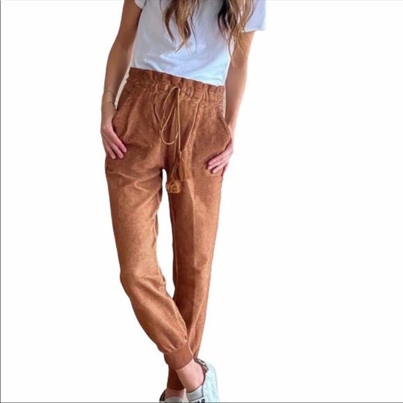 Something Navy Paperbag Sweatpants 